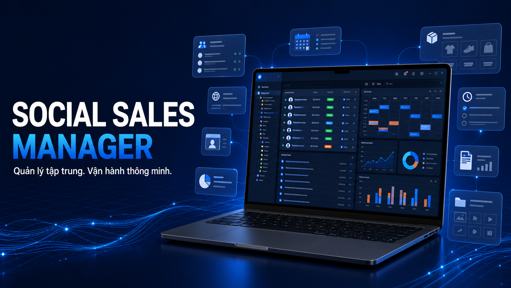 Giao diện Social Sales Manager trên Windows